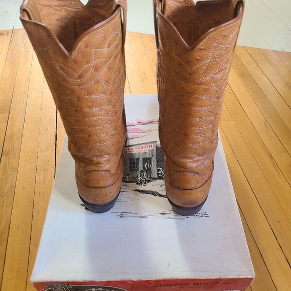 Vintage Justin Boot Co. Men's 7.5D Cowboy Boots - Picture 2 of 11